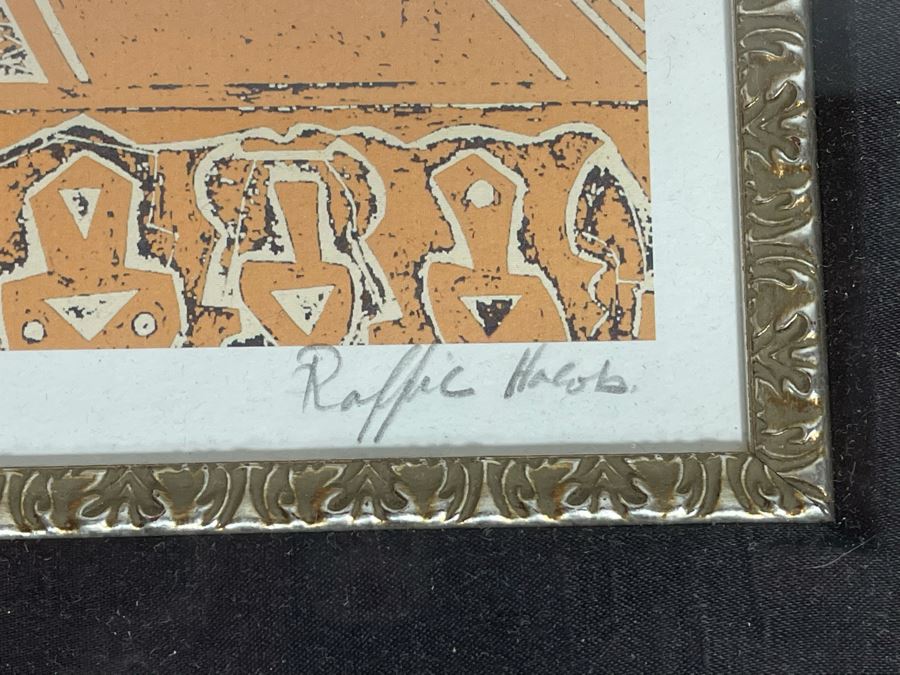 JUST ADDED - Hand Signed Limited Edition Lithograph Raffie Hacob Titled 'The Holy Man' With Certificate Of Authenticity 16 X 22 [Photo 6]