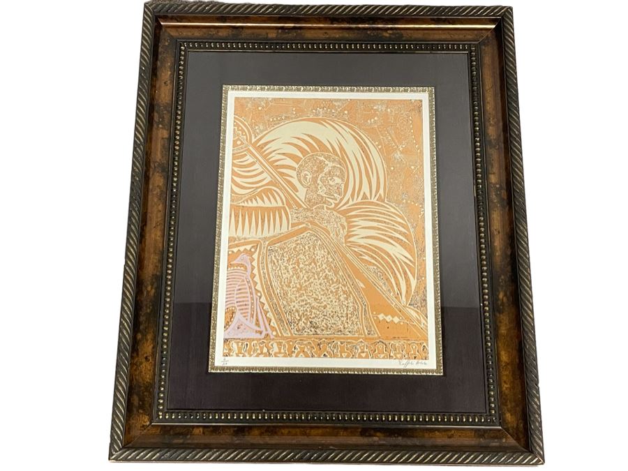 JUST ADDED - Hand Signed Limited Edition Lithograph Raffie Hacob Titled 'The Holy Man' With Certificate Of Authenticity 16 X 22 [Photo 2]