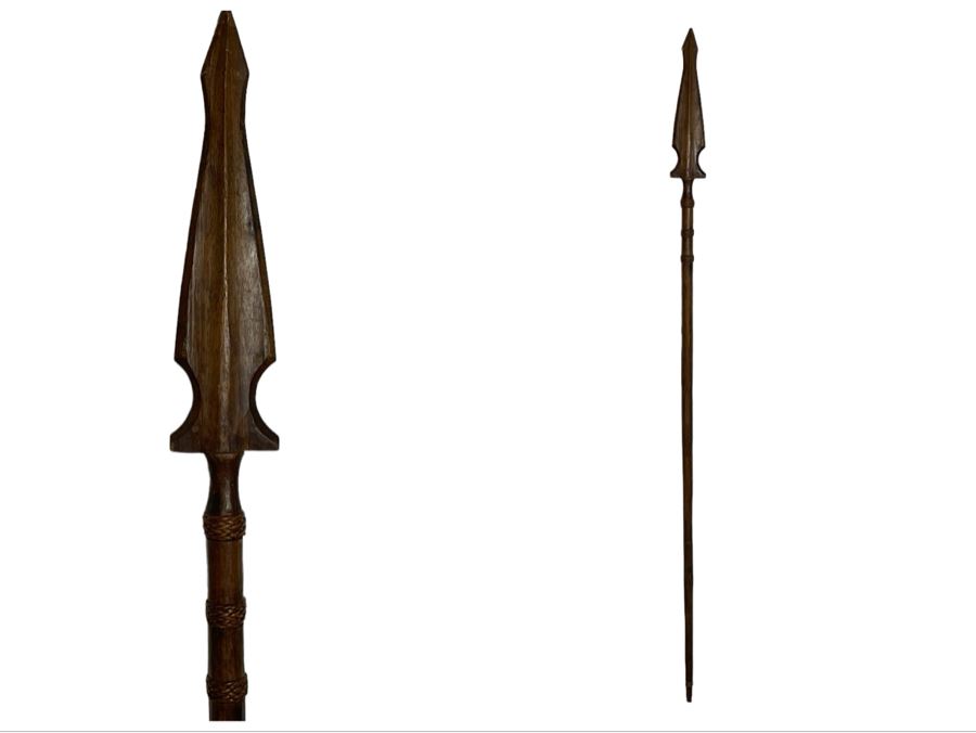 JUST ADDED - Wooden Decorative Spear 64L