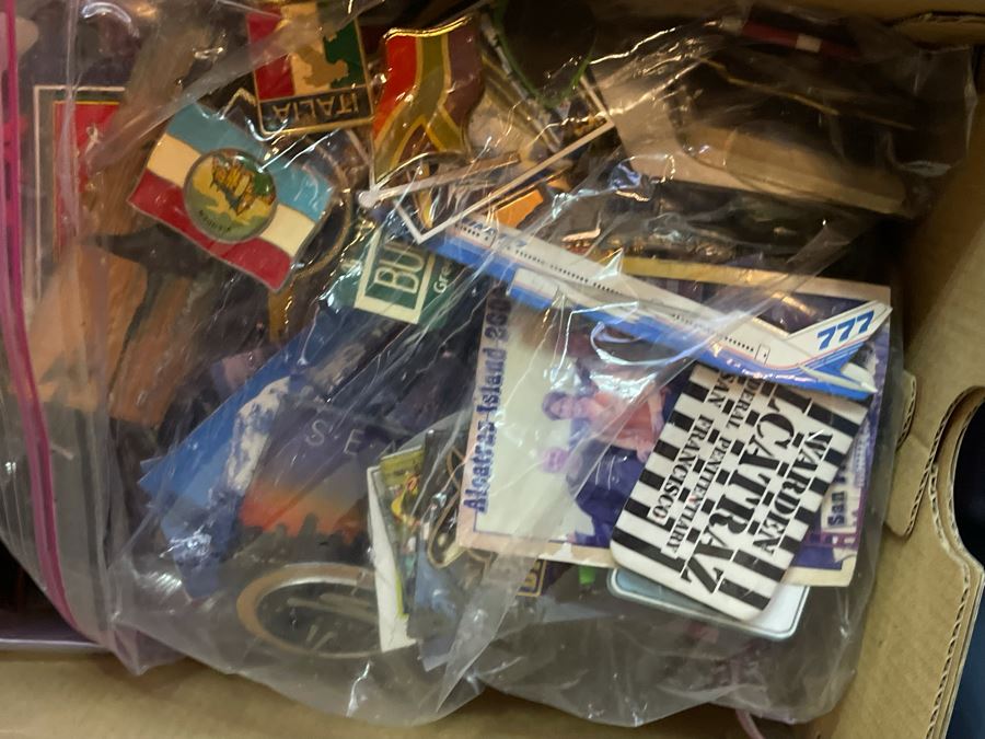 JUST ADDED - Large Collection Of Refrigerator Magnets With Rubbermaid Bin [Photo 7]