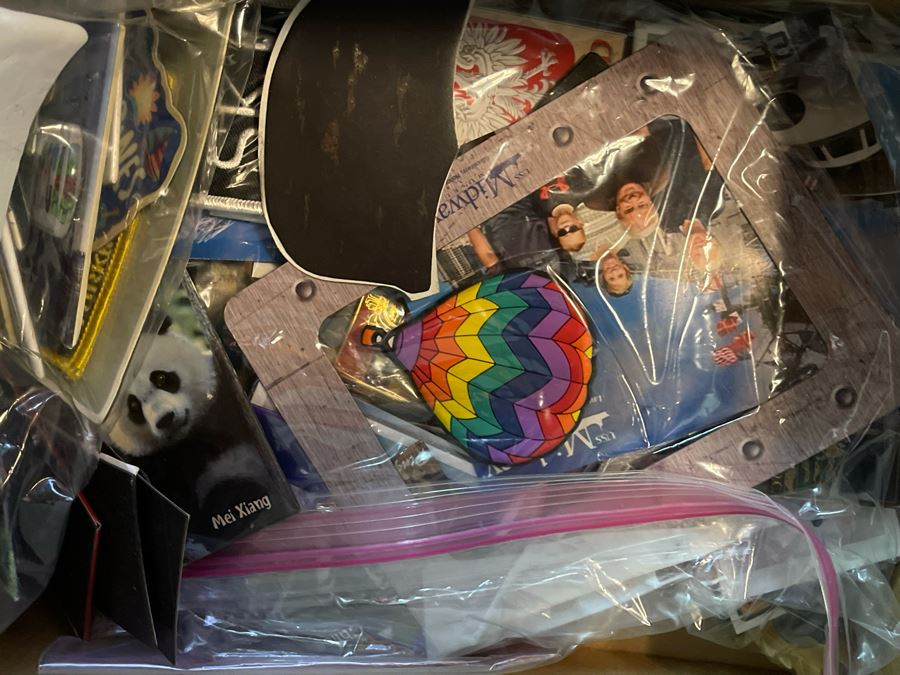 JUST ADDED - Large Collection Of Refrigerator Magnets With Rubbermaid Bin [Photo 8]