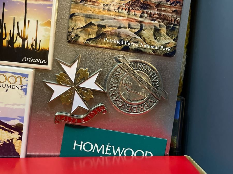 JUST ADDED - Large Collection Of Refrigerator Magnets With Rubbermaid Bin [Photo 5]