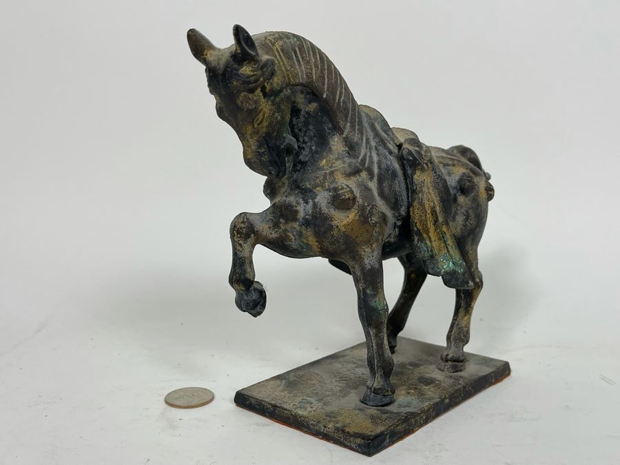 JUST ADDED - Japanese Metal Gilded Horse Sculpture 8W X 3.5D [Photo 6]