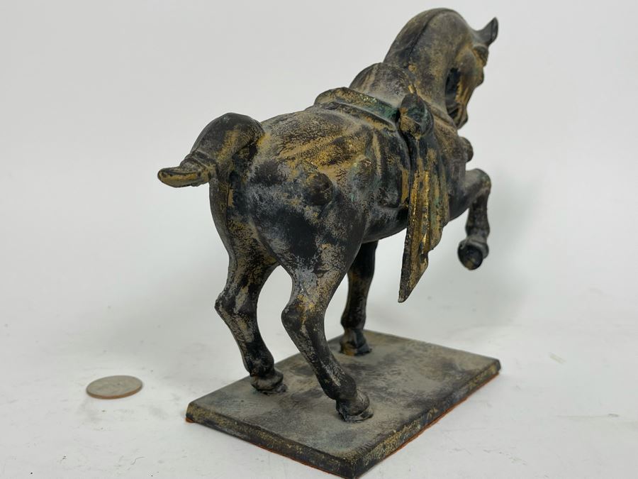 JUST ADDED - Japanese Metal Gilded Horse Sculpture 8W X 3.5D [Photo 7]
