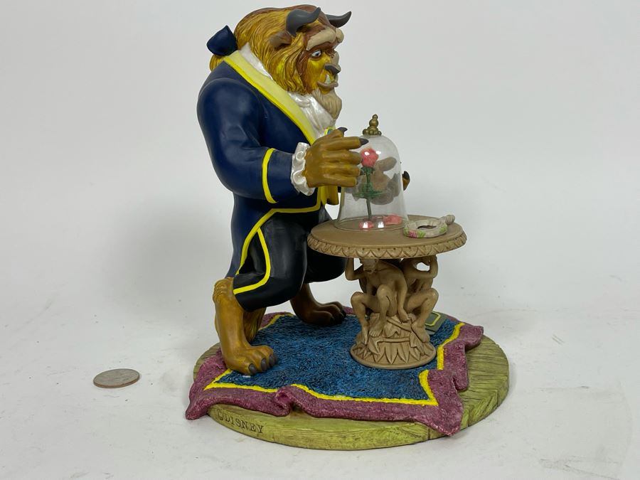 JUST ADDED - Disney Beauty And The Beast Rose With Mirror Figurine 6W X 8H [Photo 7]