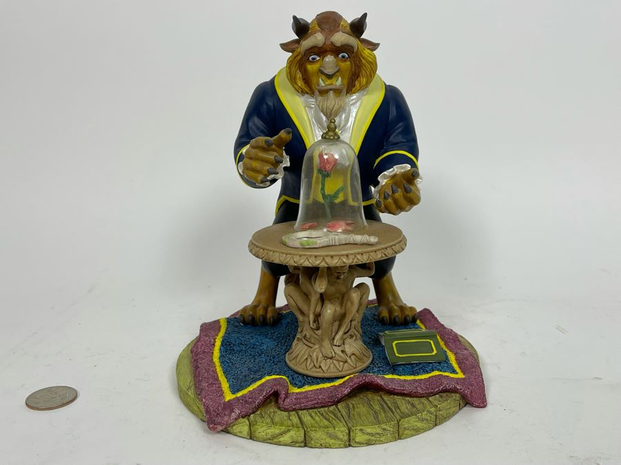 JUST ADDED - Disney Beauty And The Beast Rose With Mirror Figurine 6W X 8H [Photo 4]