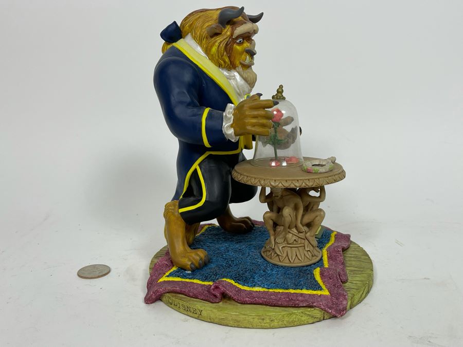 JUST ADDED - Disney Beauty And The Beast Rose With Mirror Figurine 6W X 8H [Photo 2]