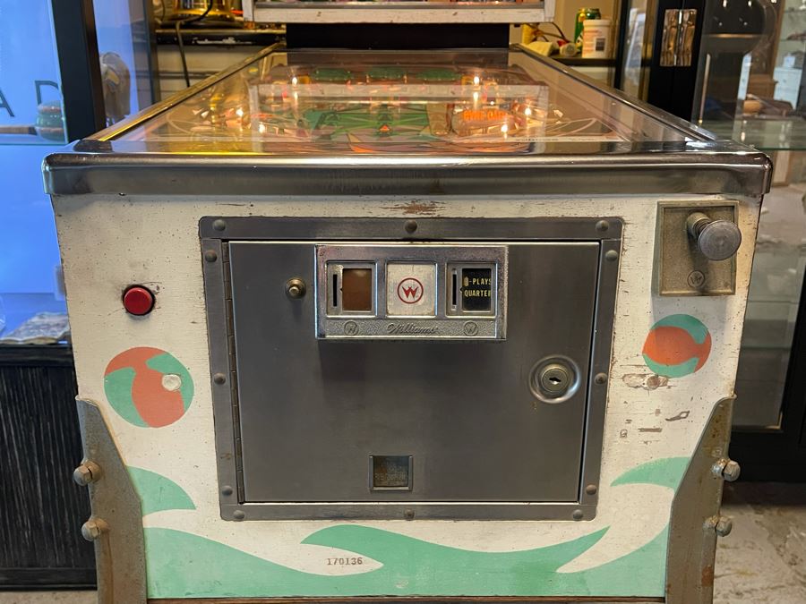 Vintage 1972 Williams Gulfstream Pinball Machine With Beach Theme Playable Working Condition 24W X 52D X 70.5H [Photo 20]