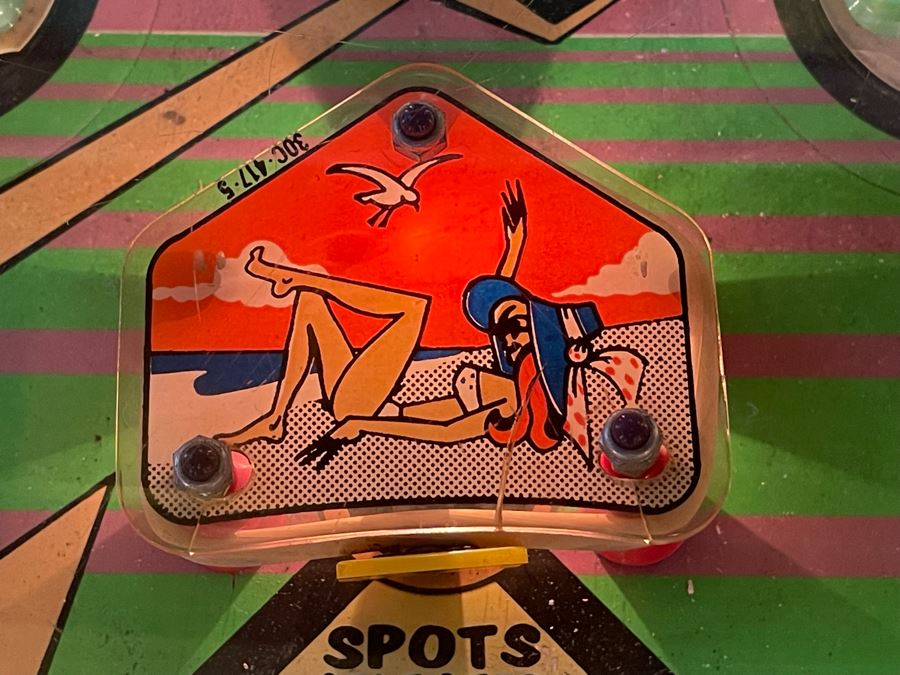 Vintage 1972 Williams Gulfstream Pinball Machine With Beach Theme Playable Working Condition 24W X 52D X 70.5H [Photo 17]