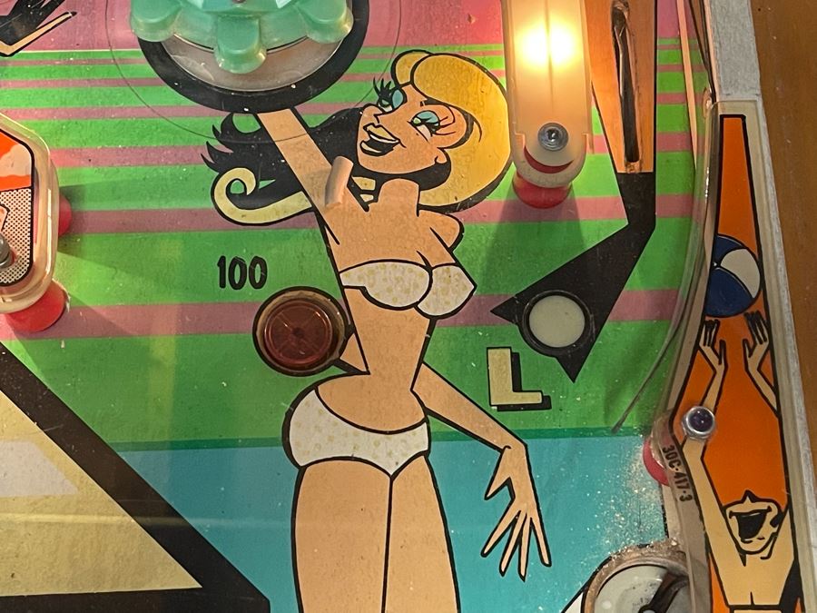 Vintage 1972 Williams Gulfstream Pinball Machine With Beach Theme Playable Working Condition 24W X 52D X 70.5H [Photo 18]