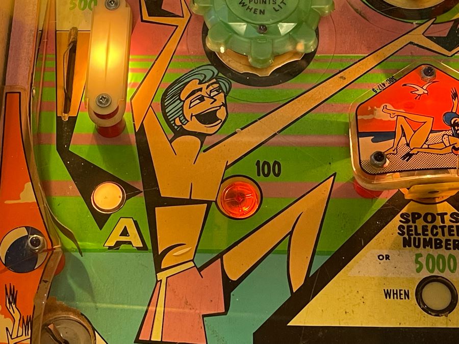 Vintage 1972 Williams Gulfstream Pinball Machine With Beach Theme Playable Working Condition 24W X 52D X 70.5H [Photo 16]