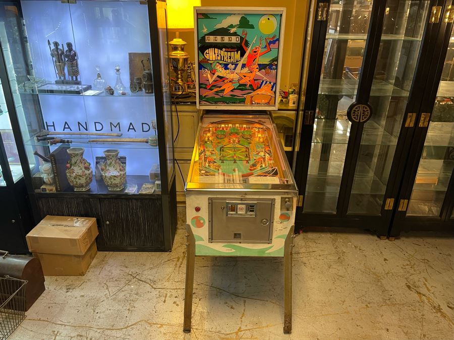 Vintage 1972 Williams Gulfstream Pinball Machine With Beach Theme Playable Working Condition 24W X 52D X 70.5H [Photo 3]