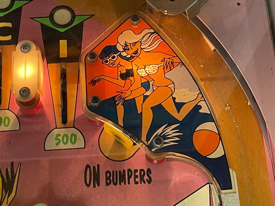 Vintage 1972 Williams Gulfstream Pinball Machine With Beach Theme Playable Working Condition 24W X 52D X 70.5H [Photo 13]