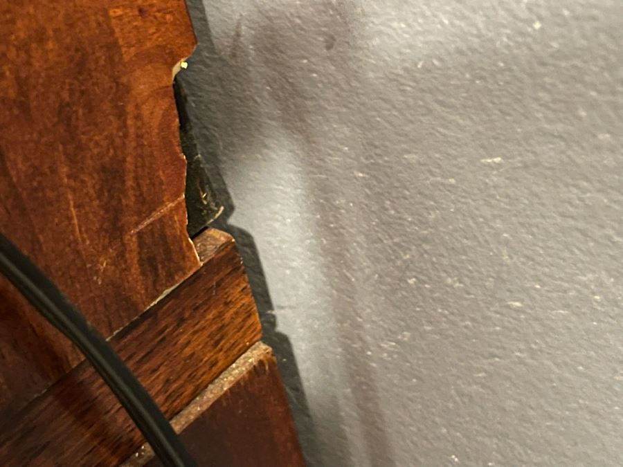 Thomasville Bogart Collection Wooden Display Cabinet With Curved Glass Front 45W X 19D X 88H [Photo 7]