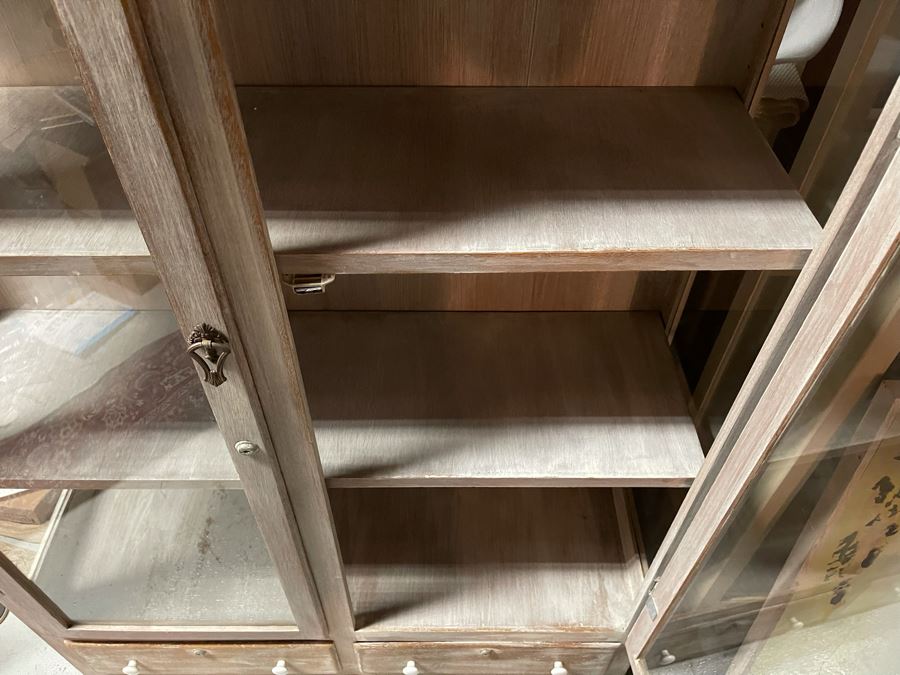 Wooden Lockable Display Cabinet 46W X 14.5D X 65.5H [Photo 4]