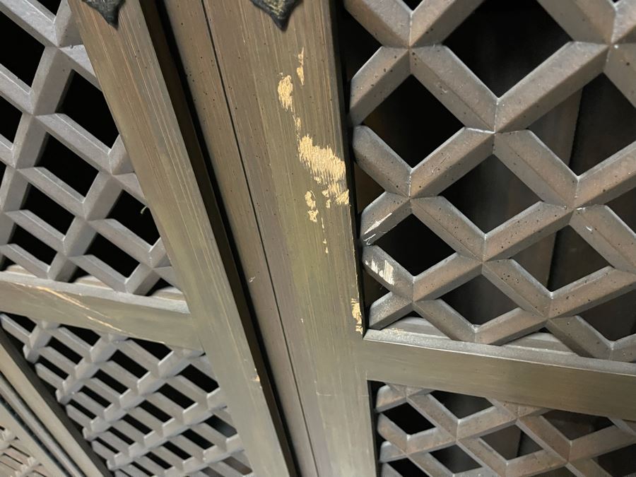 Pair Of Wooden Pantry Cabinet With Grille Doors 31.5W X 16D X 86H [Photo 4]