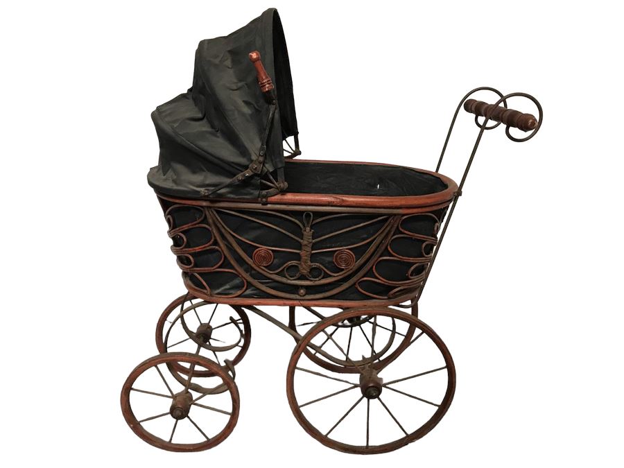 Antique Detailed Baby Doll Carriage Pram [Photo 12]