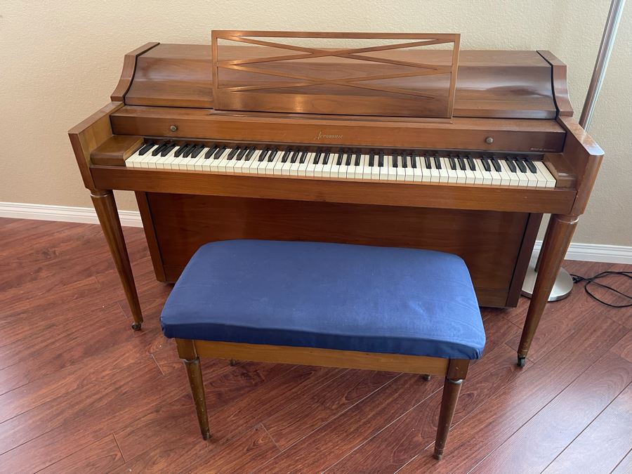 Aerosonic Upright Piano Built By Baldwin With Bench 58W X 25D X 36H