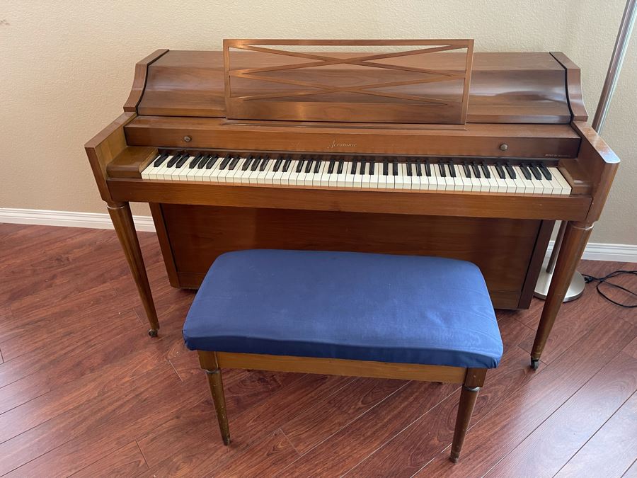 Aerosonic Upright Piano Built By Baldwin With Bench 58W X 25D X 36H [Photo 2]