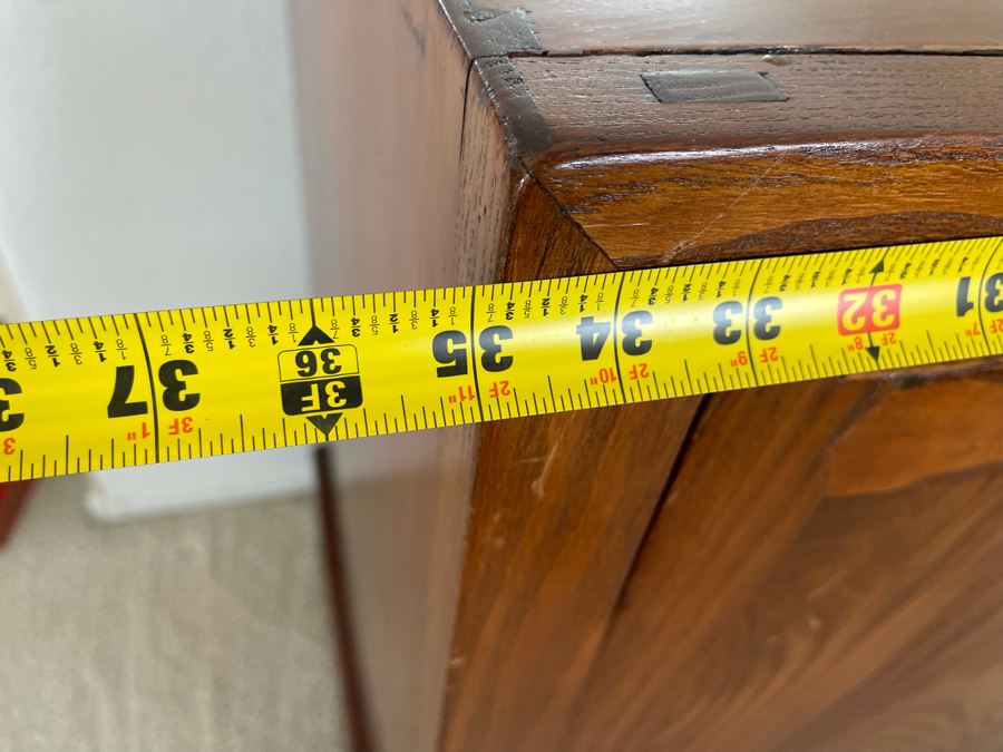 Antique Chinese Carved Wooden Wedding Cabinet 35W X 22D X 37H [Photo 32]