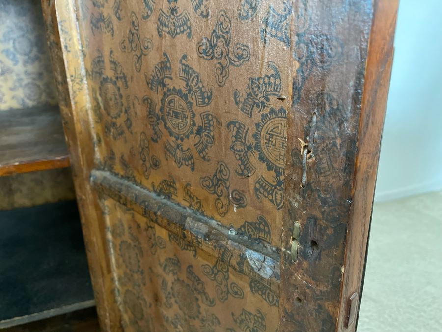 Antique Chinese Carved Wooden Wedding Cabinet 35W X 22D X 37H [Photo 31]