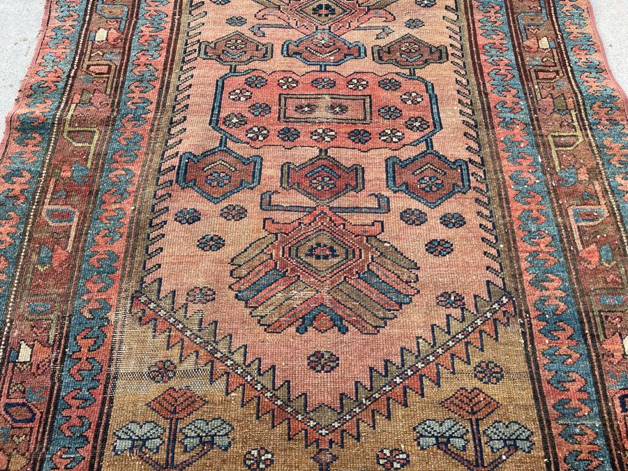 Antique Hand Knotted Wool Persian Kilim Area Rug 46 X 71 [Photo 7]