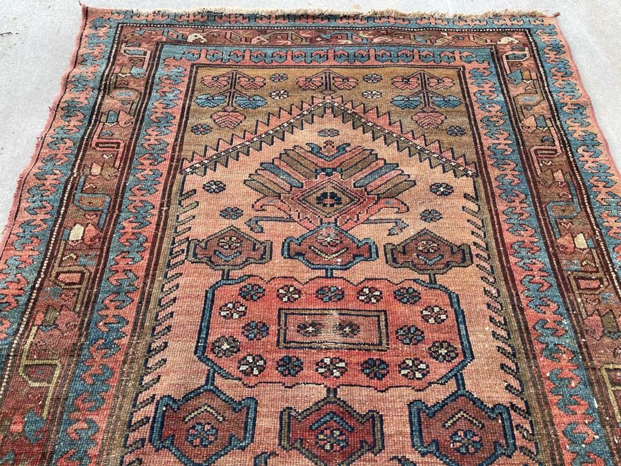 Antique Hand Knotted Wool Persian Kilim Area Rug 46 X 71 [Photo 8]