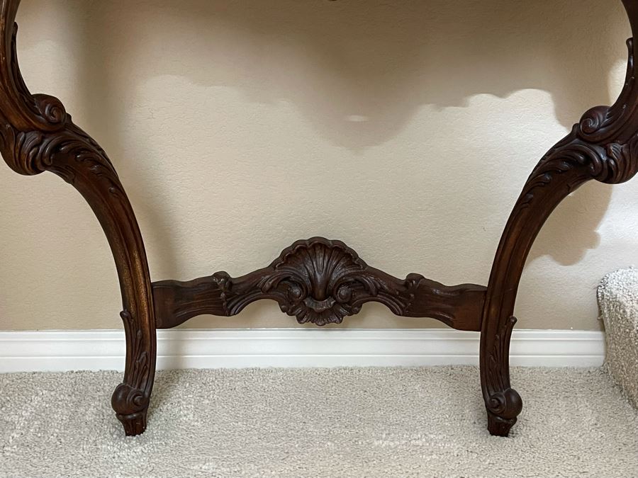 Vintage French Regency Style Console Table With Marble Top 47W X 16.5D X 33.5H [Photo 5]