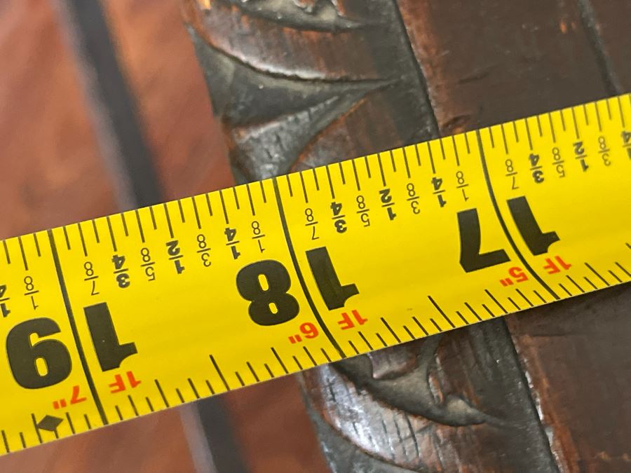 Antique Hand Carved Chair 18W X 16D X 47H [Photo 12]