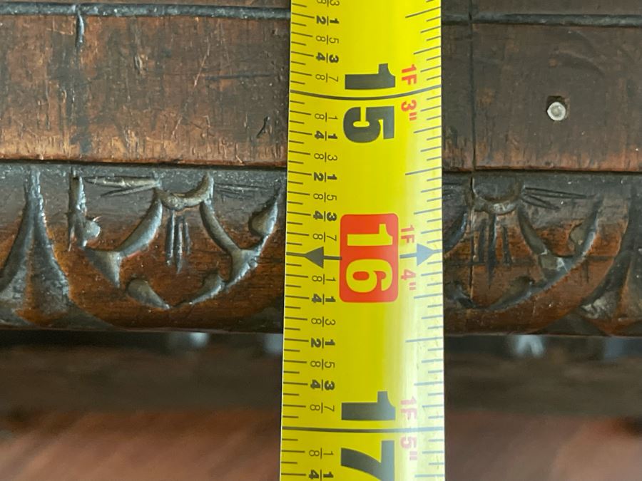 Antique Hand Carved Chair 18W X 16D X 47H [Photo 13]