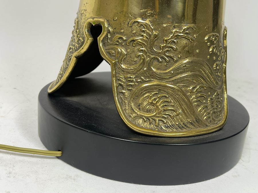 Large Asian Brass Lamp 56H [Photo 7]