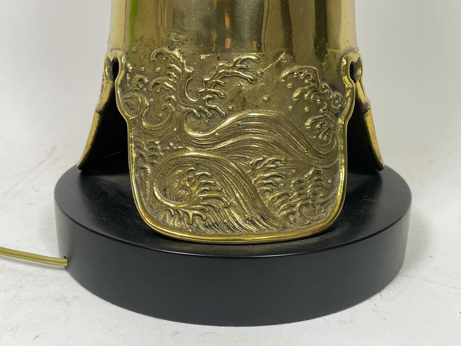 Large Asian Brass Lamp 56H [Photo 6]