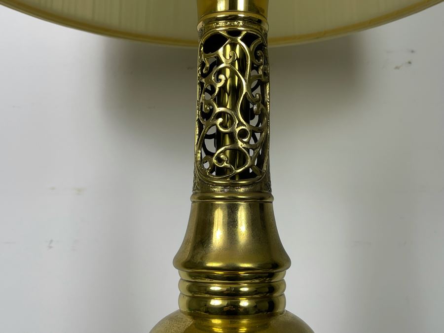 Large Asian Brass Lamp 56H [Photo 11]