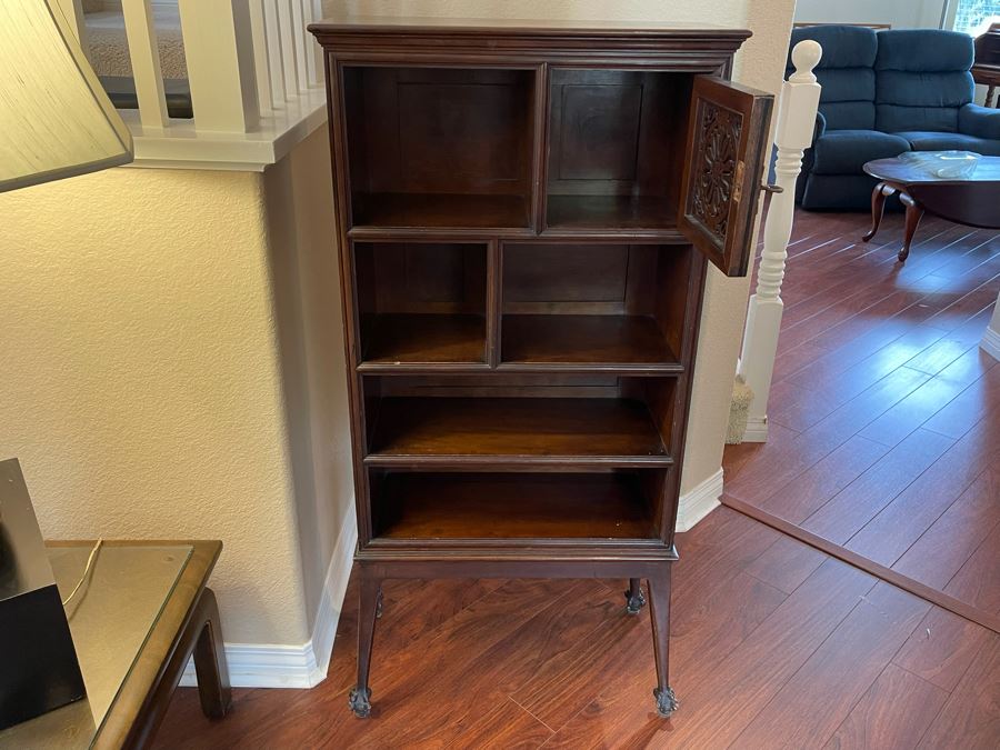 Mahogany Etagere Bookshelf Display Cabinet Heavy 24W X 11D X 49H [Photo 6]