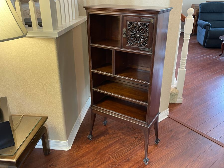 Mahogany Etagere Bookshelf Display Cabinet Heavy 24W X 11D X 49H [Photo 10]