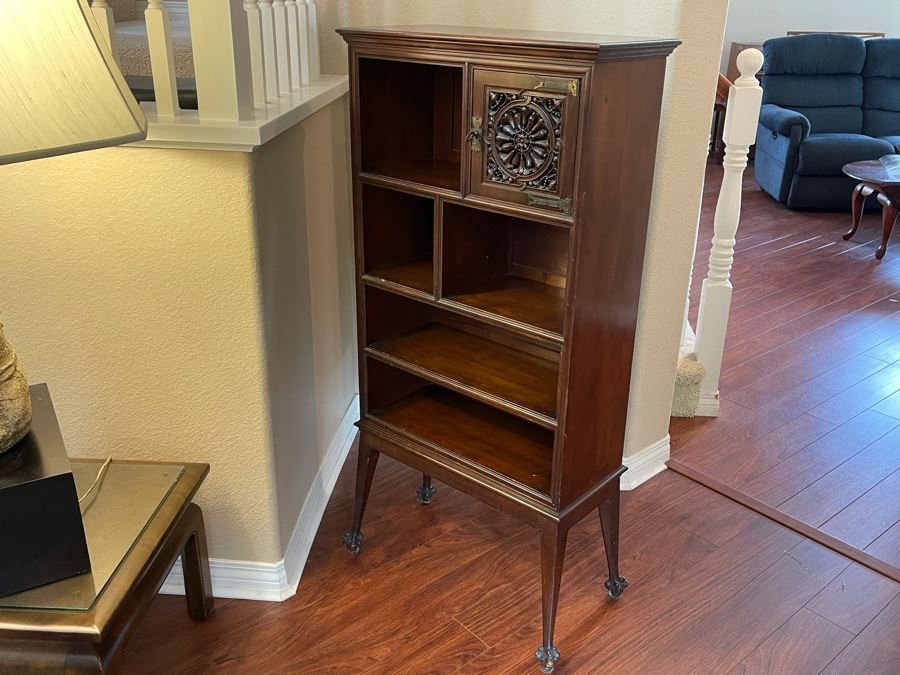 Mahogany Etagere Bookshelf Display Cabinet Heavy 24W X 11D X 49H [Photo 9]