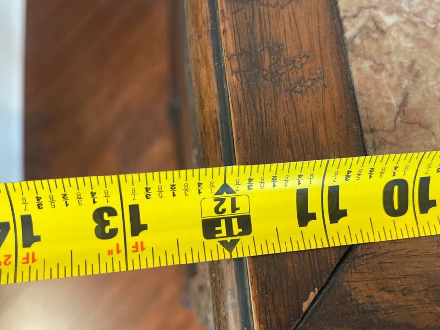 Vintage Chinese Rosewood Carved 3-Tier Table With Marble Top 16W X 12D X 33H [Photo 15]