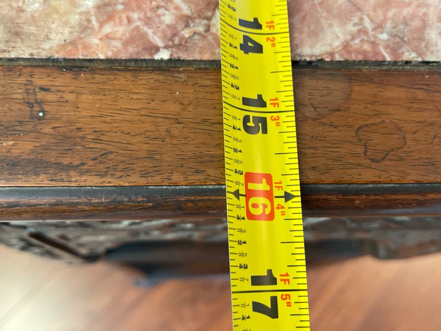 Vintage Chinese Rosewood Carved 3-Tier Table With Marble Top 16W X 12D X 33H [Photo 14]