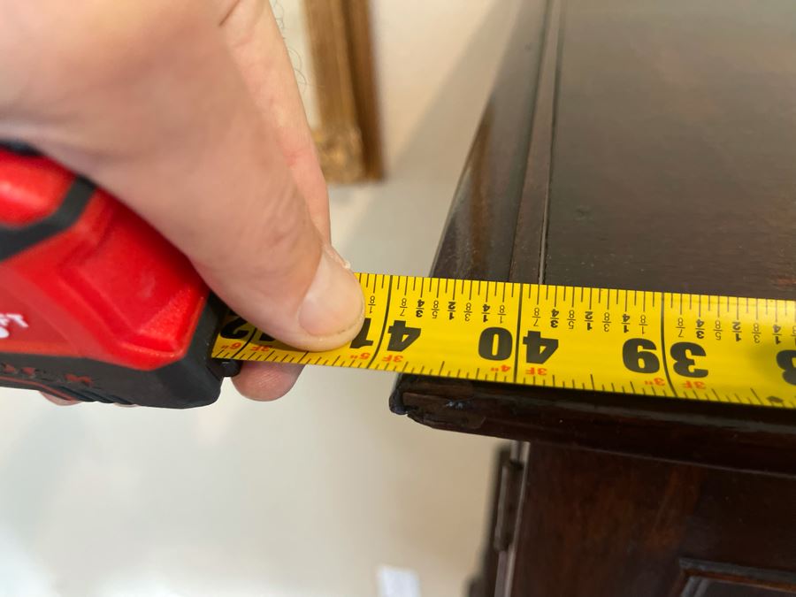 Impressive Antique Carved Wood Secretary Desk 2-Piece Cabinet 41W X 21D X 62H [Photo 25]