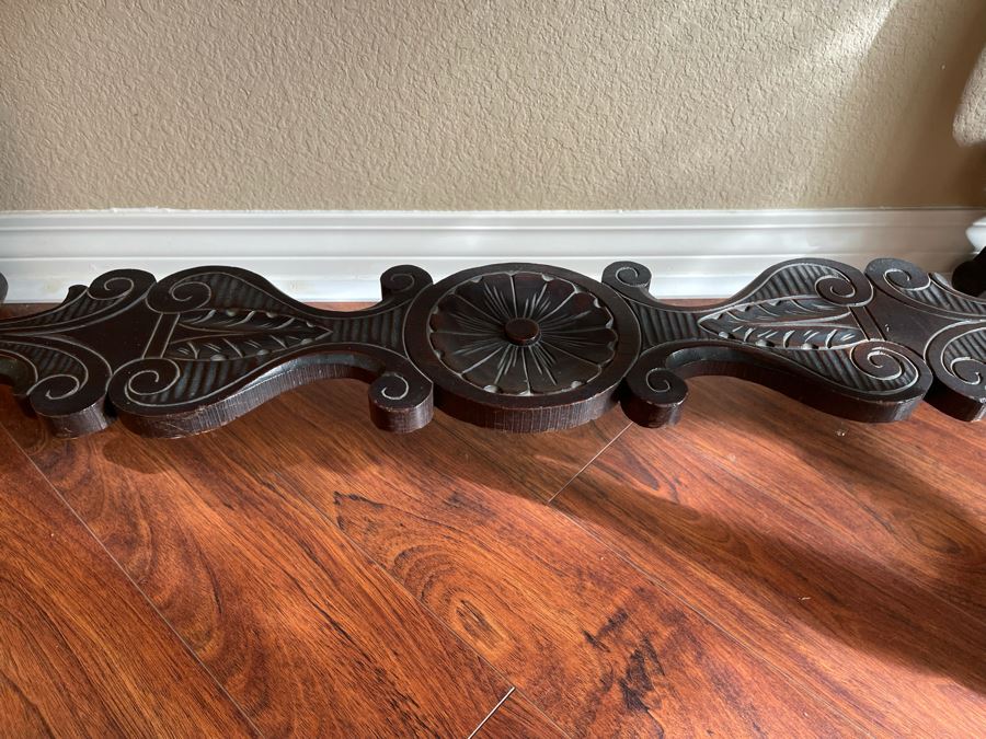 Impressive Antique Carved Wood Secretary Desk 2-Piece Cabinet 41W X 21D X 62H [Photo 16]