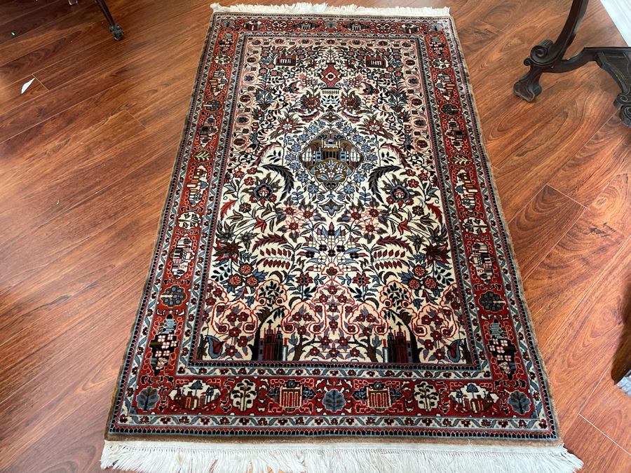 Finely Hand Knotted Wool Persian Area Rug 37W X 63L [Photo 2]