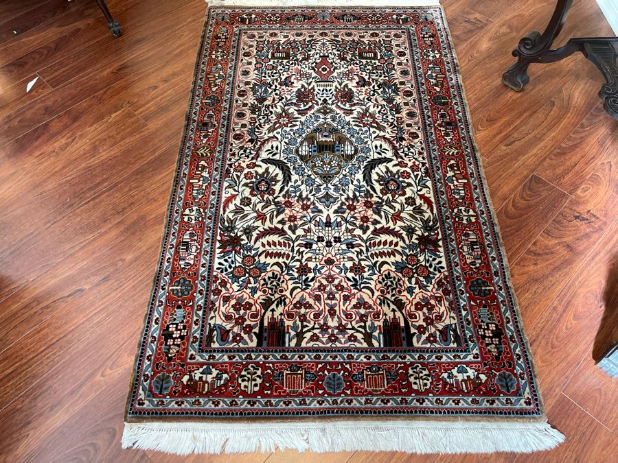 Finely Hand Knotted Wool Persian Area Rug 37W X 63L [Photo 10]