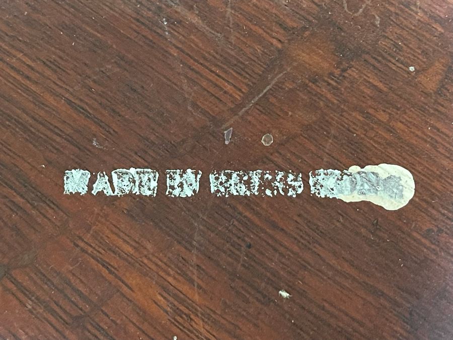 Vintage Chinese Rosewood Bench With Seat Cushion And 3-Drawers Made In Hong Kong 60W X 18D X 18H [Photo 10]