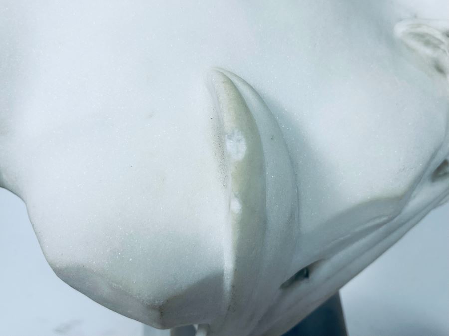 Carved Stone Bust Sculpture Of Woman On Base 11W X 6D X 22H [Photo 8]