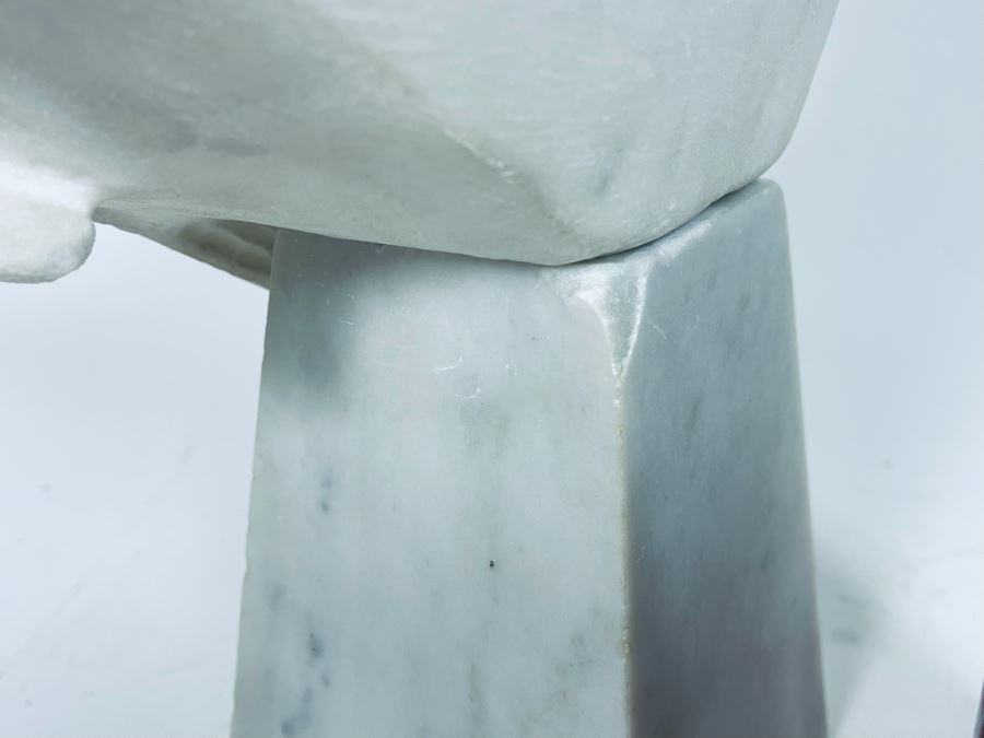 Carved Stone Bust Sculpture Of Woman On Base 11W X 6D X 22H [Photo 11]