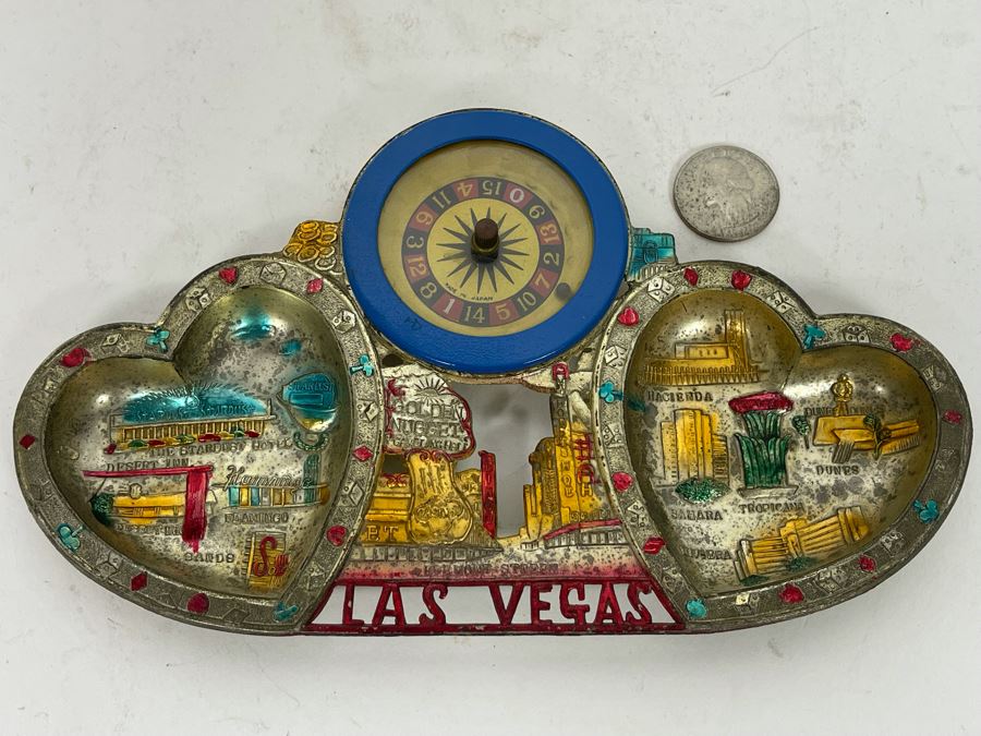 Vintage Las Vegas Tourist Working Roulette Wheel Tray [Photo 2]