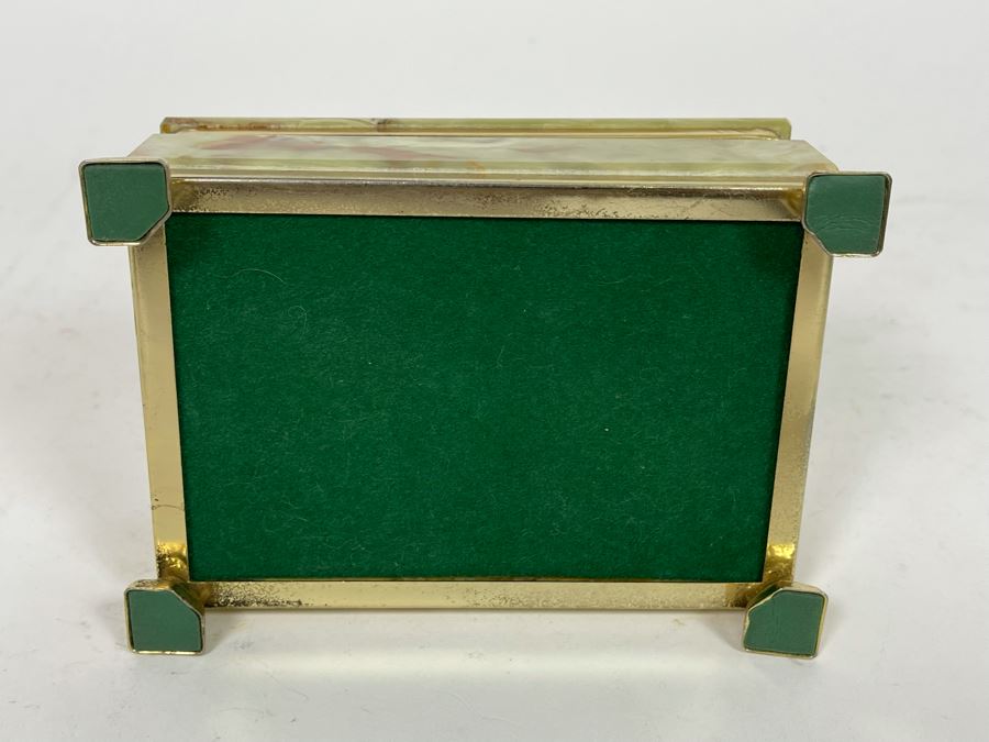 Footed Green Onyx Box 5.5W X 4D X 2.5H [Photo 7]