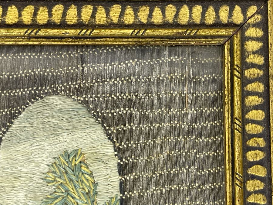 Original Antique Embroidery Artwork Framed 10.5 X 13 [Photo 16]