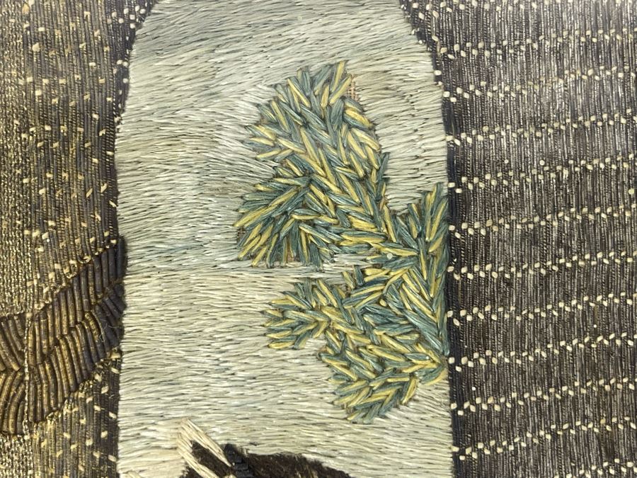 Original Antique Embroidery Artwork Framed 10.5 X 13 [Photo 15]