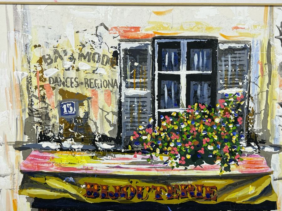 Original Singed Parisian Painting On Paper 10.5 X 13.5 [Photo 6]